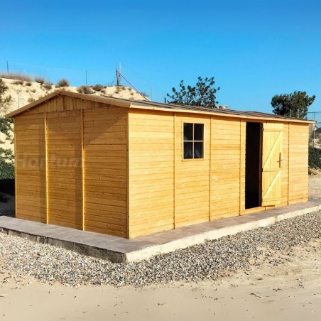 Garage en bois Mikhail II, 17 mm, 300x600 cm, 18m²